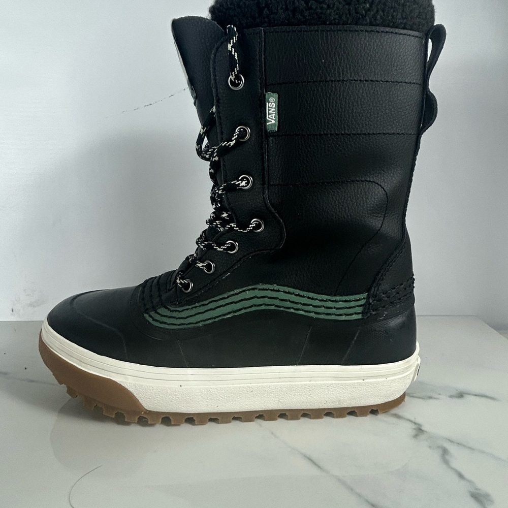 Vans Black and Green Winter Boots